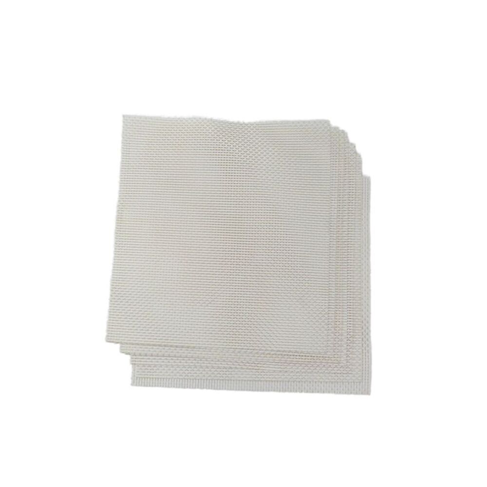 Designer Cream Vinyl Woven Placemats 13.25"x13.75" Lot 7
